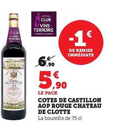 côtes de castillon aop rouge château de clotte