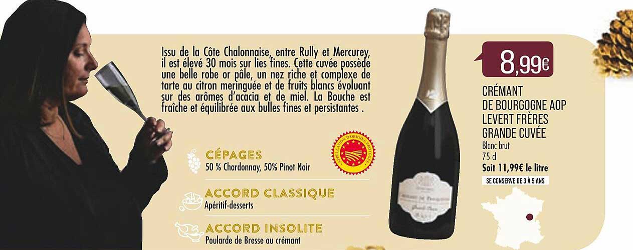 Crémant De Bourgogne Aop Levert Frères Grande Cuvée