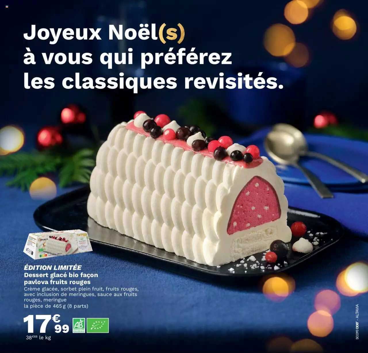 dessert glacé bio façon pavlova fruits rouges