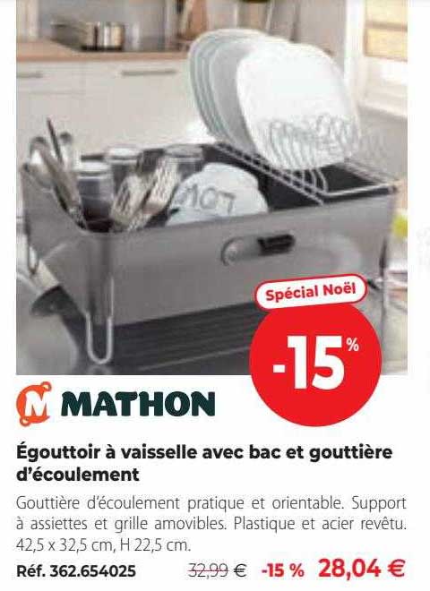 égouttoir à Vaisselle Avec Bac Et Gouttière D'écoulement