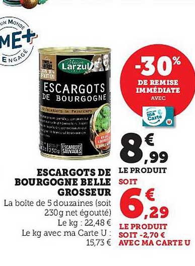 escargots de bourgogne belle grosseur
