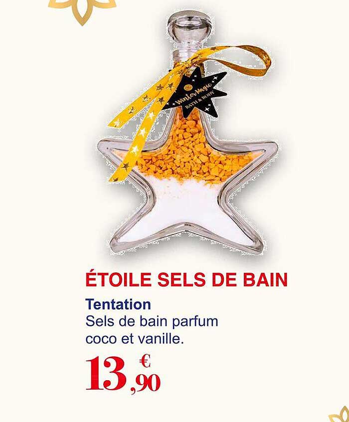étoile sels de bain tentation