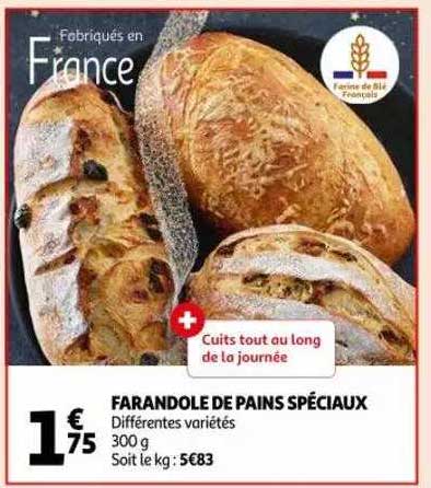 farandole de pains spéciaux