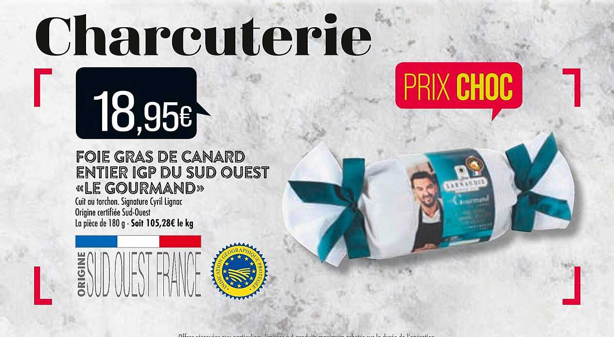 foie gras de canard entier igp du sud ouest «le gourmand»