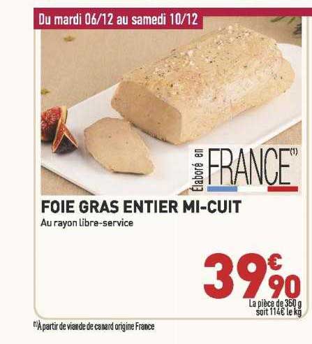 foie gras entier mi-cuit