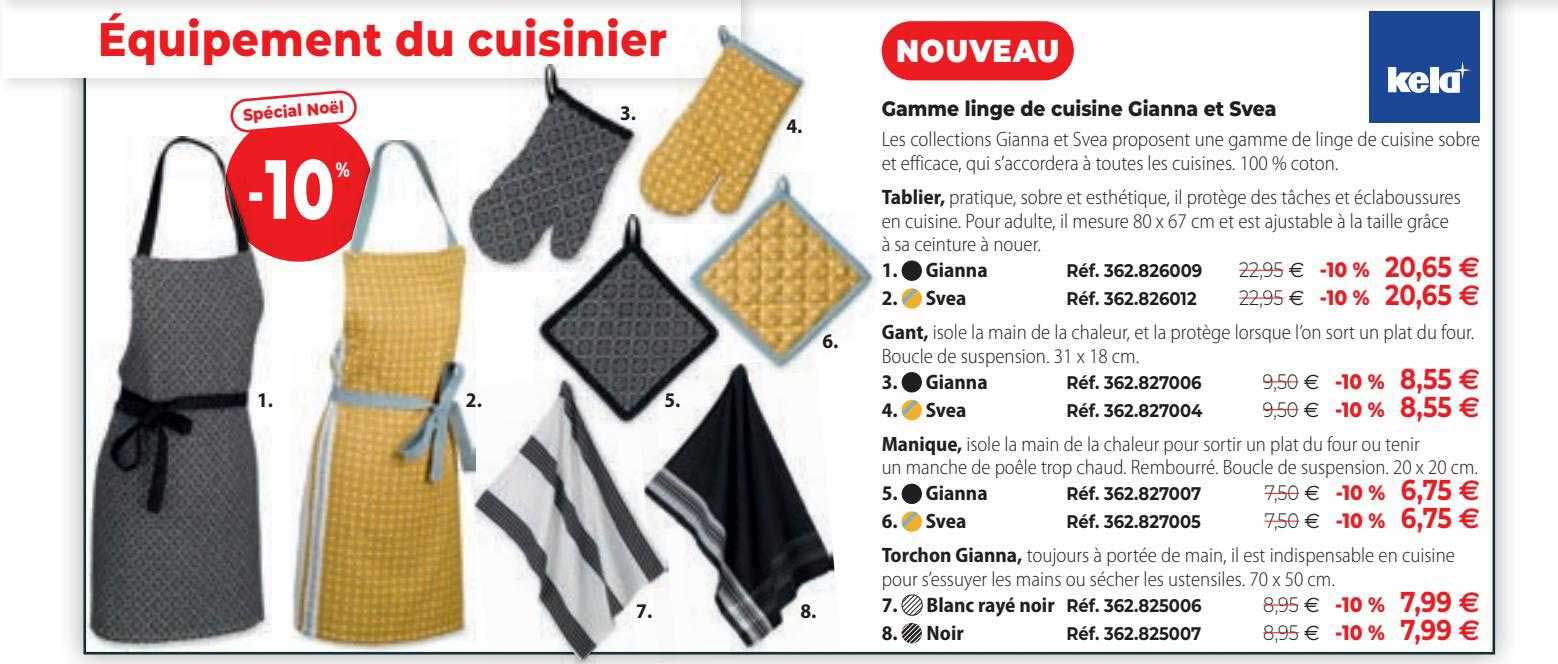 Gamme Linge De Cuisine Gianna Et Svea Kela