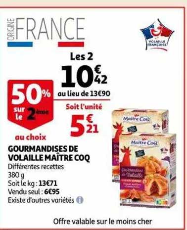 gourmandises de volaille maître coq