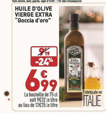 huile d'olive vierge extra "goccia d'oro"