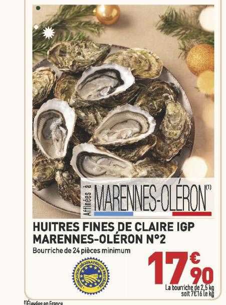 huîtres fines de claire igp marennes-oléron n°2