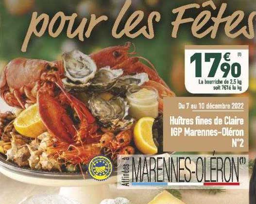 huîtres fines de claire igp marennes-oléron n°2