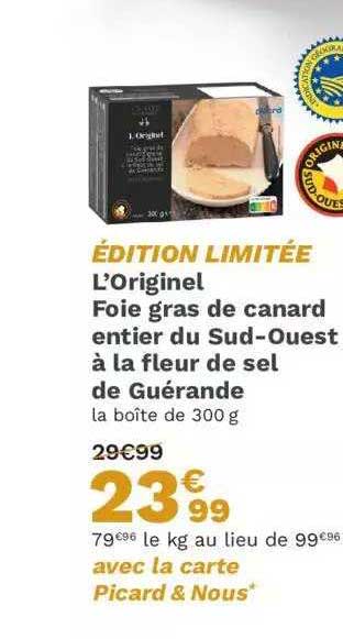 l'originel foie gras de canard entier du sud-ouest à la fleur de sel de guérande