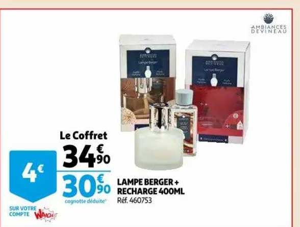 lampe berger + recharge 400ml ambiance devineau