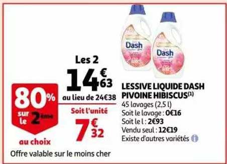 Lessive Liquide Dash Pivoine Hibiscus