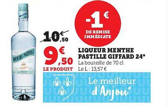 liqueur menthe pastille giffard 24°