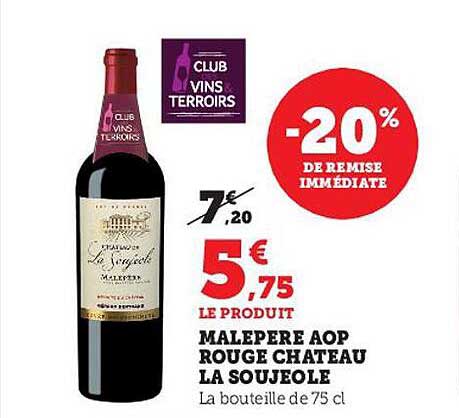 Malepère Aop Rouge Château La Soujeole