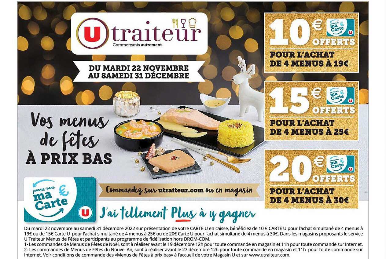 menus de fêtes u traiteur