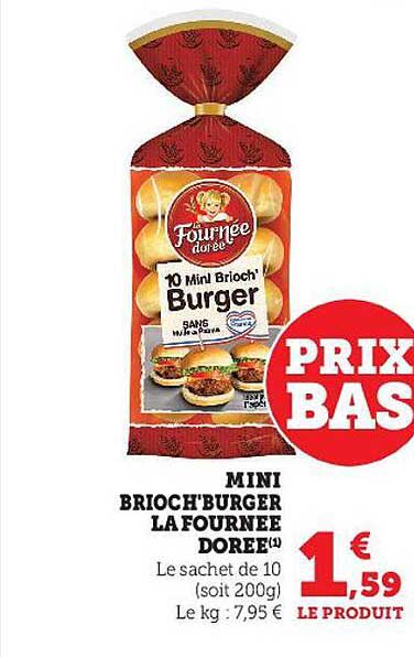 mini brioch'burger la  fournée dorée