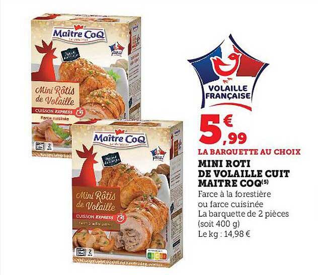 mini rôti de volaille cuit maître coq