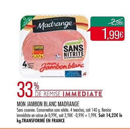 mon jambon blanc madrange