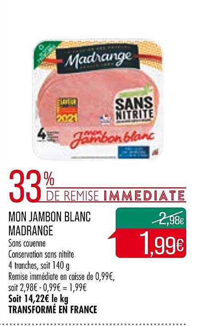 mon jambon blanc madrange