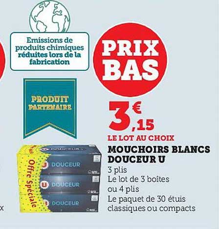 Mouchoirs Blanc S Douceur U