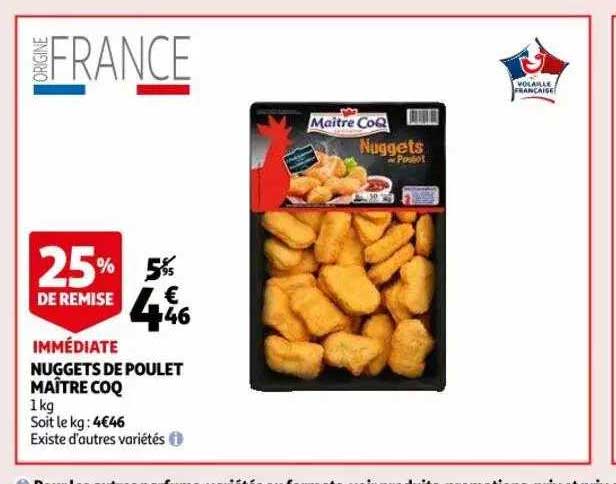 nuggets de poulet maître coq
