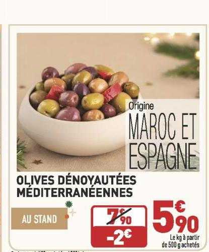 olives dénoyautées méditerranéennes