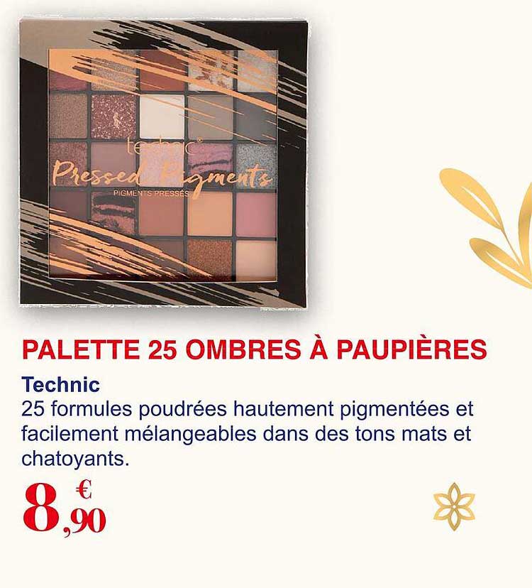 palette 25 ombres à paupières technic