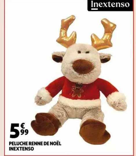 peluche renne de nël inextenso