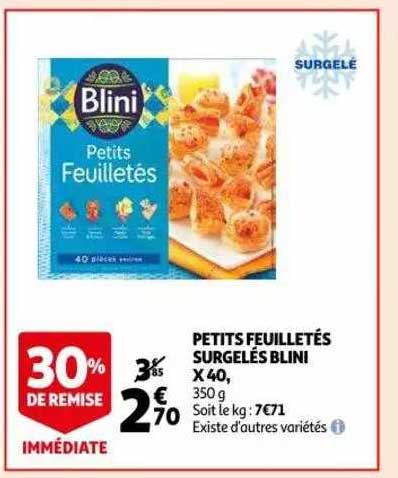 petits feuilletés surgelés blini x40