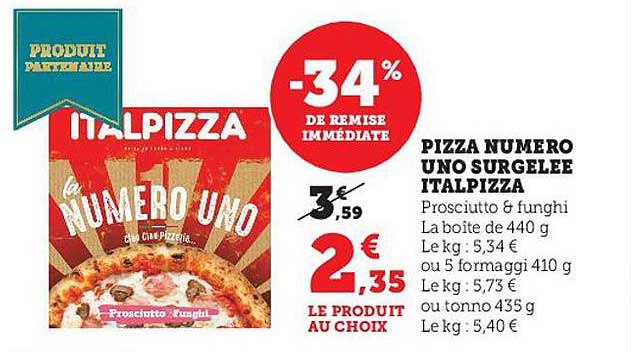 pizza numéro uno surgelée italpizza