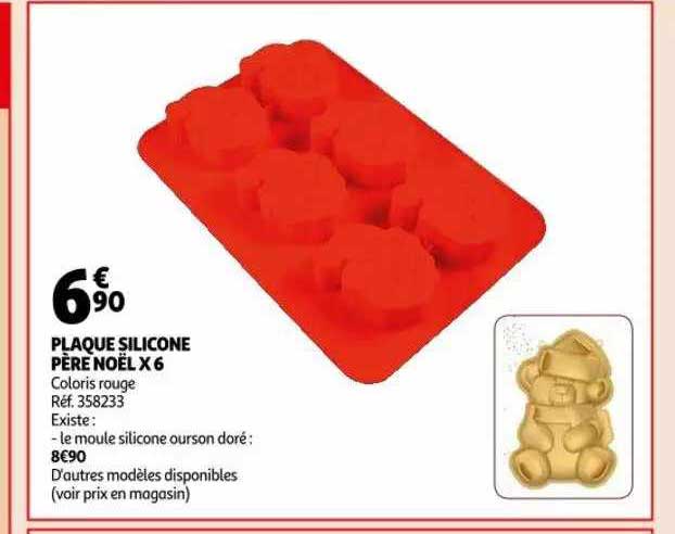 plaque silicone père noël x6