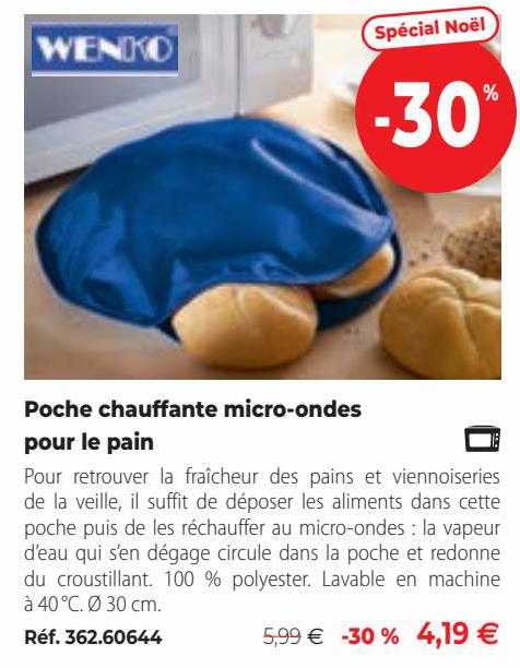 poche chauffante micro-ondes pour le pain