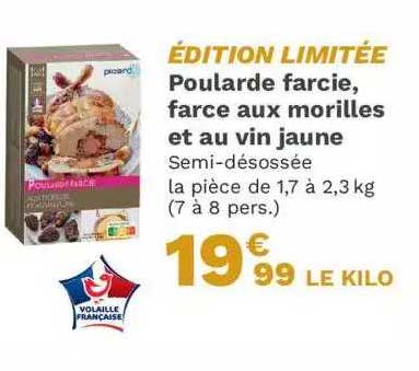 poularde farcie, farce aux morilles et au vin jaune