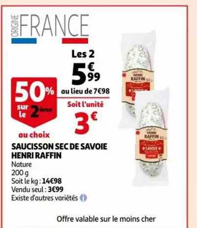 saucisson sec de savoie henri raffin