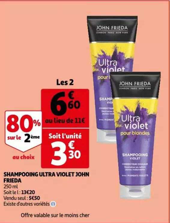 shampooing ultra violet john frieda