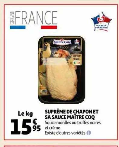 suprême de chapon et sa sauce maître coq