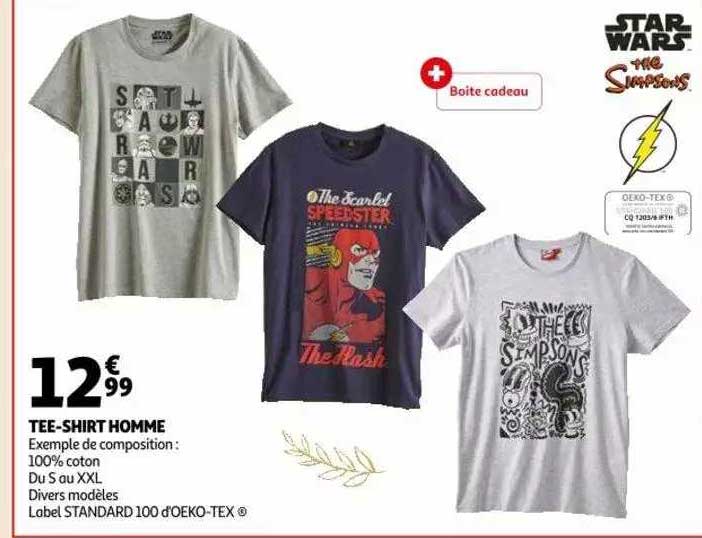 tee-shirt homme star wars, the simpsons