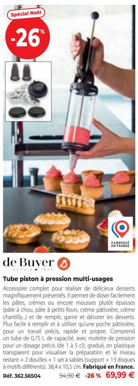 tube piston à pression multi-usages