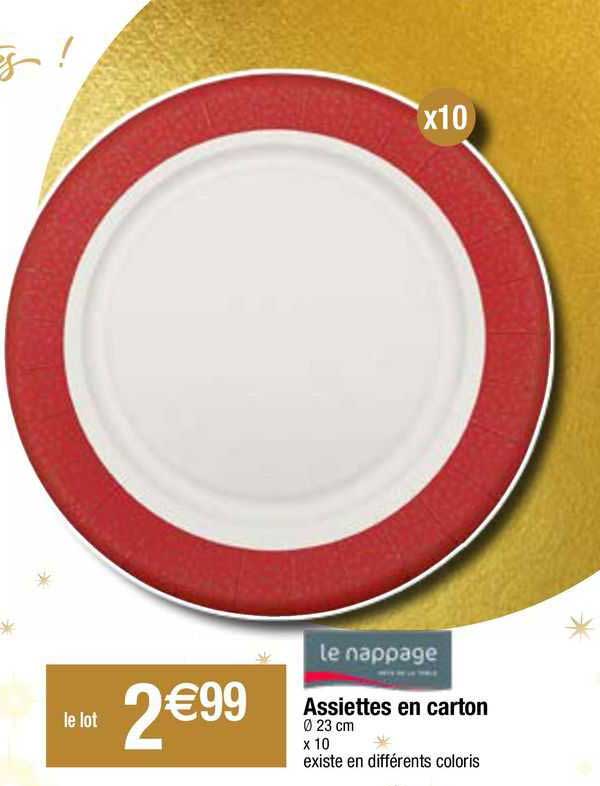 assiettes en carton le nappage