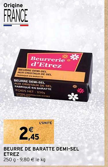 beurre de baratte demi-sel etrez