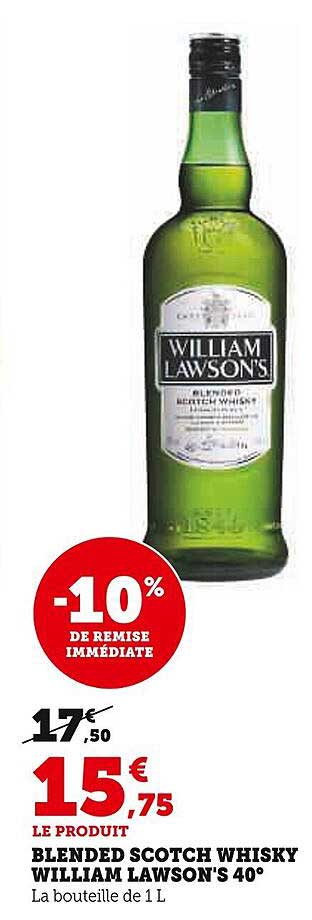 blended scotch whisky william lawson's 40°