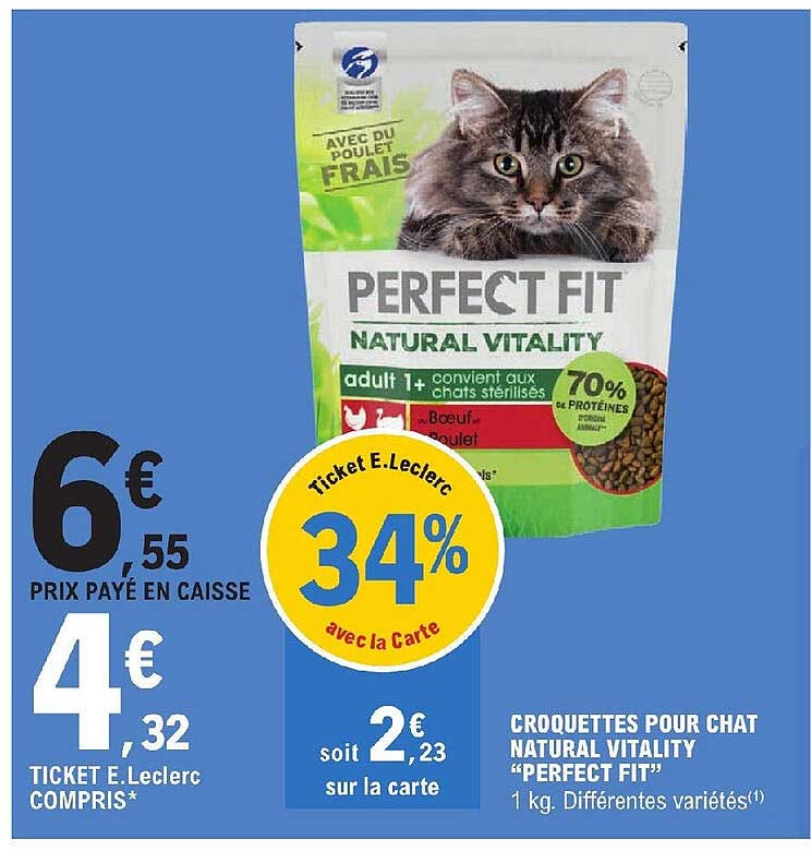 croquettes pour chat natural vitality "perfect fit"