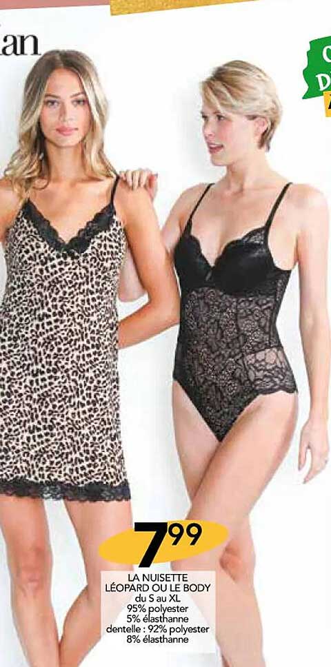 la nuisette léopard ou le body manoukian