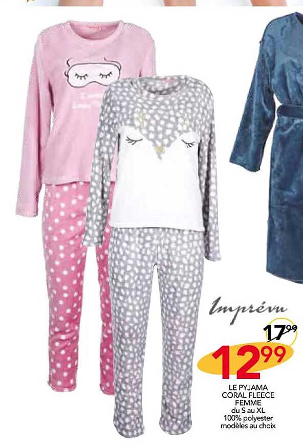 le pyjama coral fleece femme imprévu