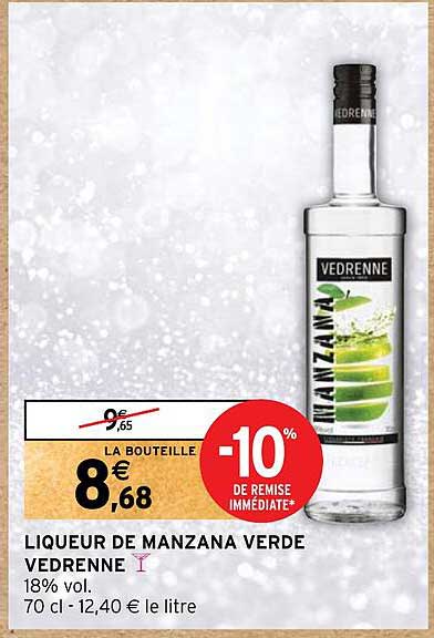 liqueur de manzana verde vedrenne