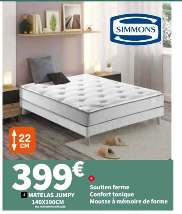 Matelas Jumpy 140 X 190 Cm Simmons