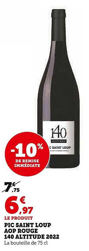 Pic Saint Loup Aop Rouge 140 Altitude 2022