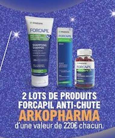 2 lots de produits forcapil anti-chute arkopharma