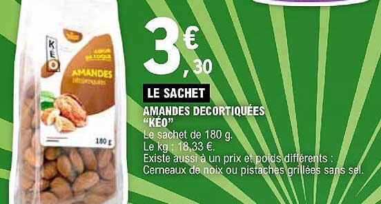 amandes décortiquées "kéo"